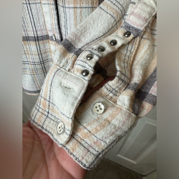 WE THE FREE People Hidden Valley ButtonDown Shirt Top Blouse Oversized Plaid - Picture 10 of 16